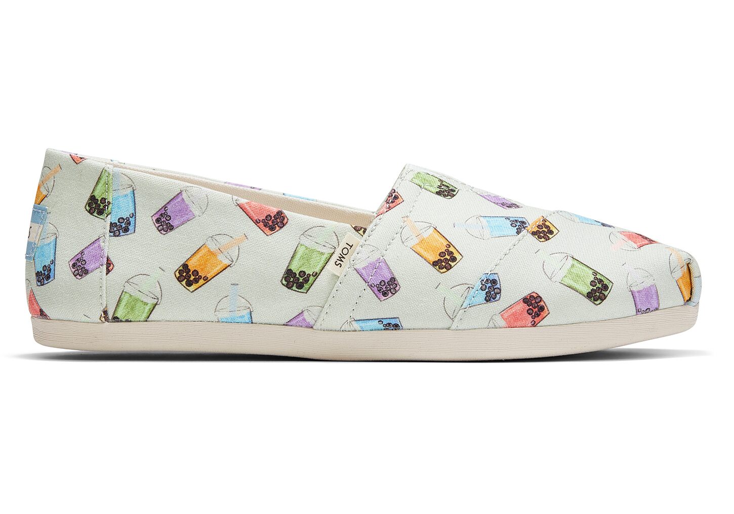 Toms Classics Matcha Boba Tea Print - Womens Alpargata Espadrilles - Green - NZ - 427916RDF